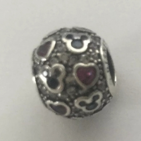 Pandora Disney sparkling Mickey & Hearts charm. - Picture 4 of 8